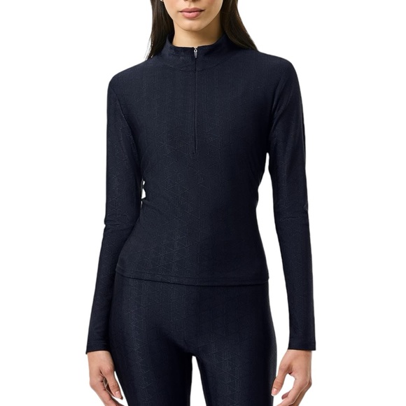 Lacoste Tops - Lacoste x Bandier Monogram Print Quarter-Zip